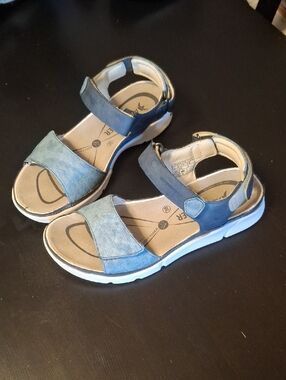 Allrounder by Mephisto Westside Blue Denim Sandals EU 38 US 8